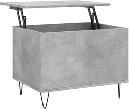 vidaXL - Salontafel - 60x44,5x45 - cm - bewerkt - hout - betongrijs