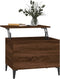 vidaXL - Salontafel - 60x44,5x45 - cm - bewerkt - hout - bruin - eikenkleur