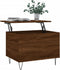 vidaXL - Salontafel - 60x44,5x45 - cm - bewerkt - hout - bruin - eikenkleur