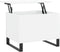 vidaXL - Salontafel - 60x44,5x45 - cm - bewerkt - hout - hoogglans - wit