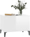 vidaXL - Salontafel - 60x44,5x45 - cm - bewerkt - hout - hoogglans - wit