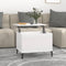 vidaXL - Salontafel - 60x44,5x45 - cm - bewerkt - hout - hoogglans - wit