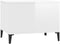 vidaXL - Salontafel - 60x44,5x45 - cm - bewerkt - hout - hoogglans - wit