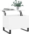 vidaXL - Salontafel - 60x44,5x45 - cm - bewerkt - hout - hoogglans - wit