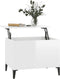 vidaXL - Salontafel - 60x44,5x45 - cm - bewerkt - hout - hoogglans - wit