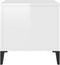 vidaXL - Salontafel - 60x44,5x45 - cm - bewerkt - hout - hoogglans - wit