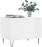 vidaXL - Salontafel - 60x44,5x45 - cm - bewerkt - hout - hoogglans - wit