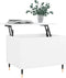 vidaXL - Salontafel - 60x44,5x45 - cm - bewerkt - hout - hoogglans - wit