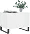 vidaXL - Salontafel - 60x44,5x45 - cm - bewerkt - hout - hoogglans - wit