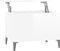 vidaXL - Salontafel - 60x44,5x45 - cm - bewerkt - hout - hoogglans - wit
