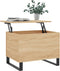 vidaXL - Salontafel - 60x44,5x45 - cm - bewerkt - hout - sonoma - eikenkleurig