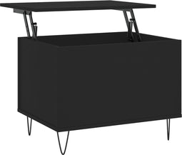 vidaXL - Salontafel - 60x44,5x45 - cm - bewerkt - hout - zwart