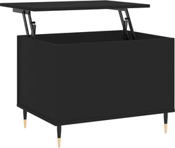 vidaXL - Salontafel - 60x44,5x45 - cm - bewerkt - hout - zwart