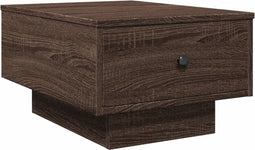 vidaXL - Salontafel - 60x45x31 - cm - bewerkt - hout - bruin - eikenkleurig