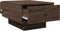 vidaXL - Salontafel - 60x45x31 - cm - bewerkt - hout - bruin - eikenkleurig