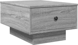 vidaXL - Salontafel - 60x45x31 - cm - bewerkt - hout - grijs - sonoma - eikenkleurig