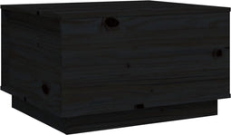 vidaXL - Salontafel - 60x50x35 - cm - massief - grenenhout - zwart