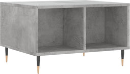 vidaXL - Salontafel - 60x50x36,5 - cm - bewerkt - hout - betongrijs