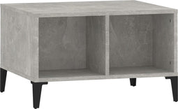 vidaXL - Salontafel - 60x50x36,5 - cm - bewerkt - hout - betongrijs