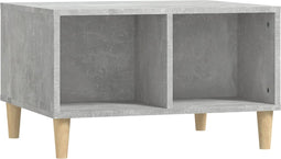vidaXL - Salontafel - 60x50x36,5 - cm - bewerkt - hout - betongrijs