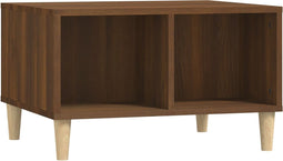 vidaXL - Salontafel - 60x50x36,5 - cm - bewerkt - hout - bruin - eikenkleur