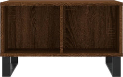 vidaXL - Salontafel - 60x50x36,5 - cm - bewerkt - hout - bruin - eikenkleur