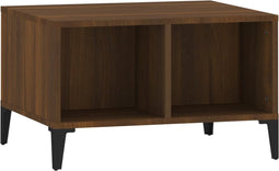 vidaXL - Salontafel - 60x50x36,5 - cm - bewerkt - hout - bruin - eikenkleur