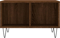vidaXL - Salontafel - 60x50x36,5 - cm - bewerkt - hout - bruin - eikenkleur