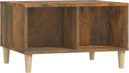 vidaXL - Salontafel - 60x50x36,5 - cm - bewerkt - hout - gerookt - eikenkleurig