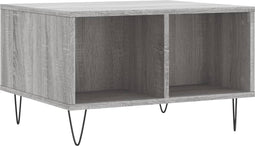 vidaXL - Salontafel - 60x50x36,5 - cm - bewerkt - hout - grijs