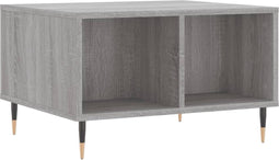 vidaXL - Salontafel - 60x50x36,5 - cm - bewerkt - hout - grijs