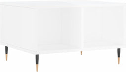 vidaXL - Salontafel - 60x50x36,5 - cm - bewerkt - hout - hoogglans - wit