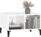 vidaXL - Salontafel - 60x50x36,5 - cm - bewerkt - hout - hoogglans - wit