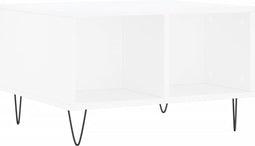 vidaXL - Salontafel - 60x50x36,5 - cm - bewerkt - hout - wit