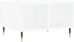 vidaXL - Salontafel - 60x50x36,5 - cm - bewerkt - hout - wit