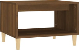 vidaXL - Salontafel - 60x50x40 - cm - bewerkt - hout - bruin - eikenkleur