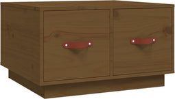 vidaXL - Salontafel - 60x53x35 - cm - massief - grenenhout - honingbruin