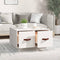 vidaXL - Salontafel - 60x53x35 - cm - massief - grenenhout - wit