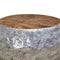 vidaXL - Salontafel - 60x60x30 - cm - aluminium - teakhout