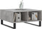 vidaXL - Salontafel - 60x60x30 - cm - bewerkt - hout - betongrijs