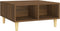 vidaXL - Salontafel - 60x60x30 - cm - bewerkt - hout - bruin - eikenkleur