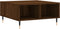 vidaXL - Salontafel - 60x60x30 - cm - bewerkt - hout - bruineiken
