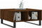 vidaXL - Salontafel - 60x60x30 - cm - bewerkt - hout - bruineiken