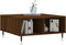 vidaXL - Salontafel - 60x60x30 - cm - bewerkt - hout - bruineiken