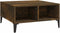 vidaXL - Salontafel - 60x60x30 - cm - bewerkt - hout - gerookt - eikenkleurig