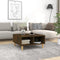 vidaXL - Salontafel - 60x60x30 - cm - bewerkt - hout - gerookt - eikenkleurig
