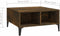 vidaXL - Salontafel - 60x60x30 - cm - bewerkt - hout - gerookt - eikenkleurig