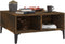 vidaXL - Salontafel - 60x60x30 - cm - bewerkt - hout - gerookt - eikenkleurig