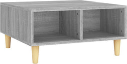 vidaXL - Salontafel - 60x60x30 - cm - bewerkt - hout - grijs - sonoma - eikenkleurig