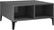 vidaXL - Salontafel - 60x60x30 - cm - bewerkt - hout - hoogglans - grijs